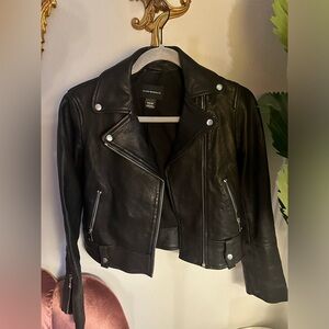 Club Monaco leather jacket size XXS